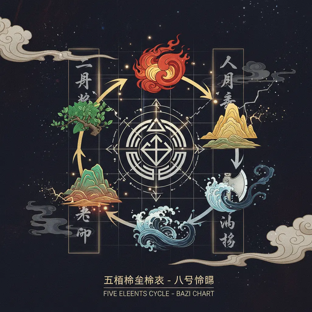 八字命盤 - 五行相生相剋